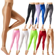 DE Damen Leggings Glänzende