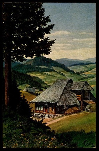 Schwarzwald künstlerkarte - ak,