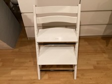 Stokke Tripp Trapp 4. Genera.  weiß Hochstuhl Newborn fähig Baby Set Kippschutz☘