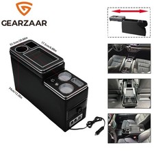 Mittelkonsole für VW T5 T6 T6 Multivan Lagerung Armlehne Box 12V-24V Schwarz