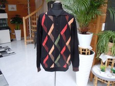 DARDANO HERREN PULLOVER PULLI BW im Stil v. Carlo Colucci 52 L SCHWARZ BUNT TOP!