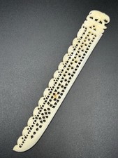 Brieföffner Bein Schnitzerei Handarbeit Elefanten durchbrochen