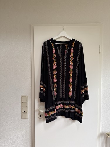 Damen tunika bluse schwarz - damen, tunika-bluse