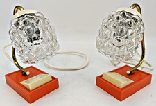 2x Nachttischlampe Tischlampe Bubble Glas Richard Essig Bessigheim Vintage 60er