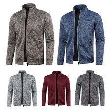 Herren Stehkragen Strickjacke