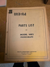 Rock Ola Parts List 1485