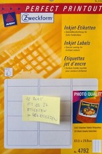 Original Avery Zweckform 4792 Etiketten 63,5 x 29,6 mm 18 Blatt = 486 Etiketten