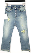 P_Jean Elle 1 Skinny Gerade Bein Denim Komfort Damen W27 Zerrissene Jeans