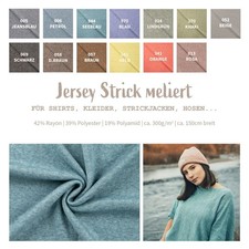 Jersey Strickstoff meliert