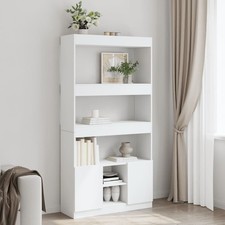 Highboard Weiß 92x33x180 cm