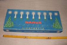 DDR NARVA Weihnachts-Lichterkette, 16 Lampen, Originalkarton, 1x Reservelämpchen