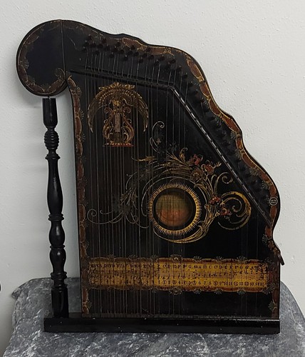 Antike harfen zither harp - zither,