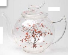 tealogic Teekanne Cherry Blossom Glasteekanne 1,2 L