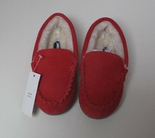 Kinder Hausschuhe Mokassins für Kinder  Velourleder mit Teddyfutter Gr. 26 Neu