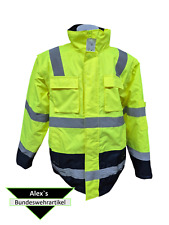 Herren Warnschutzjacke Jacke Signaljacke Sicherheitsjacke 2in1  Warnweste Neu Bu
