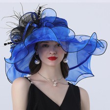 Lady organza hut breite krempe - lady,