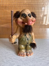 NY Form A/S Troll mit Wanderstock Figur made in Norway 22cm Höhe Vintage 70er