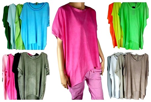 Damen kurzarm shirt vokuhila - kurzarm,