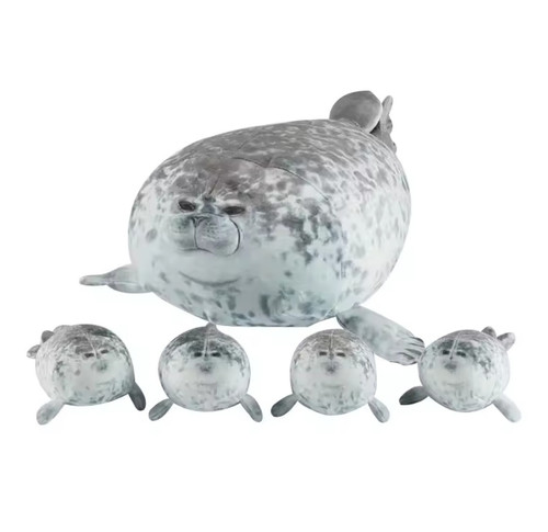 Robbe plüschtier kissen set - plüschtier,