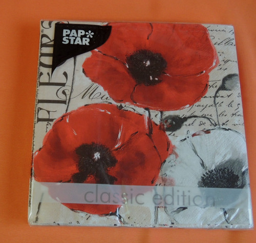 Servietten klatschmohn mohn - 20,