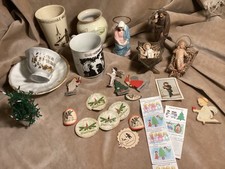 Interessantes Konvolut Weihnachtliches antik Chrisbaumschmuck Krippenfigur WHW