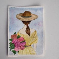 Handgemalt Aquarell Karte Bild