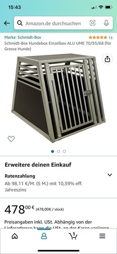 Neue und unbenutzte - , hundebox