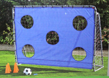 Westside Metall Fussballtor Set | 170x240x85 | Torwand +Pylonen Ballpumpe Ball ✅