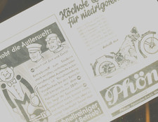PHOENIX Motorrad Neheim / ARDIE Werk N Werbung 1934 für "Motorrad für Jedermann"