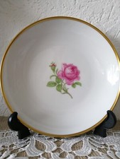 ALT FÜRSTENBERG ROTE ROSE ANBIETTELLER TIEFER TELLER 19cm.