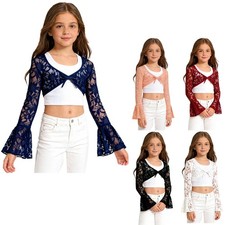 DE Mädchen Spitzen Cardigan