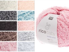 RICO BABY TEDDY ARAN Babywolle Babygarn flauschig Pelzoptik (50g, Farbauswahl)