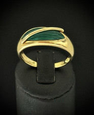Goldring mit Malachit  Gold