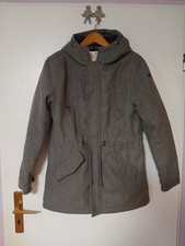 Reserved: Kurzmantel, Jacke Mit Kapuze Leicht Gefüttert 158 Grau