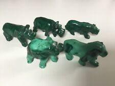 Edelstein Malachit afrikanische Tiere, Konvolut, Tiere zur Auswahl
