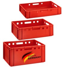 Fleischerkiste rot E1 E2 E3 Fleischkiste Metzgerkiste Euro Stapelkiste Stapelbox