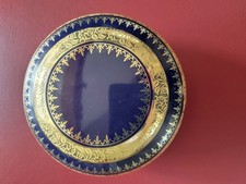 Alte Blechdose TCHIBO Orient kobalt blau silber rund vintage Kaffee Dose 50/60er