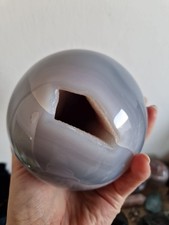 Große Achat Kugel ca 10 cm mit Druse