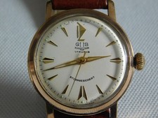 Armbanduhr GUB Glashütte Handaufzug vergoldet Herrenuhr ca. 1960-1969 J. TOP