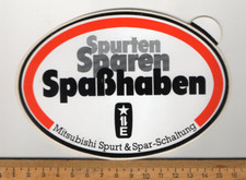 alter Aufkleber : Mitsubishi Spurt & Spar Schaltung       (A222)