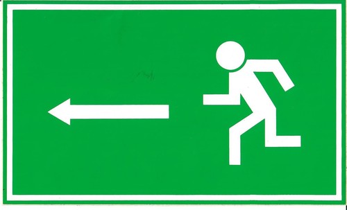 Aufkleber notausgang - aufkleber,