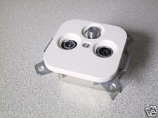 KOPP Antennendose SAT-TV-RF Dose DONAU arktis-weiss UP Unterputz Antenne 3-Loch