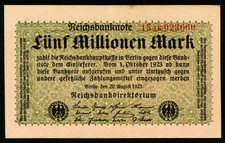 DEUTSCHLAND. 5 Millionen Mark 1923. 104b. UNC