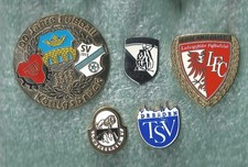 5 Anstecknadeln von Sportvereinen aus Ostdeutschland