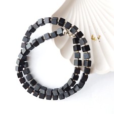 Schwarze Bernstein Halskette