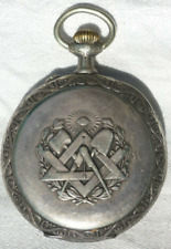 FREIMAURER TASCHENUHR Zylinderwerk um 1890 ca, 98 Gramm ca 7 cm Länge ca 5 cm D.