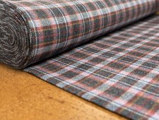 Blau Rosa Wollstoff Tweedstoff