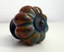 10 Schubladengriffe handbemalt Keramik Kürbis 40mm Türgriffe, Schrankgriffe