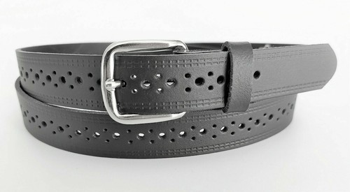 Leder gürtel schmal gelocht - gürtel,