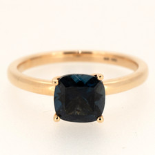 Ring mit London Blue Topas 585/- Rotgold/Rosegold Größe 56 neu 14 karat Gold